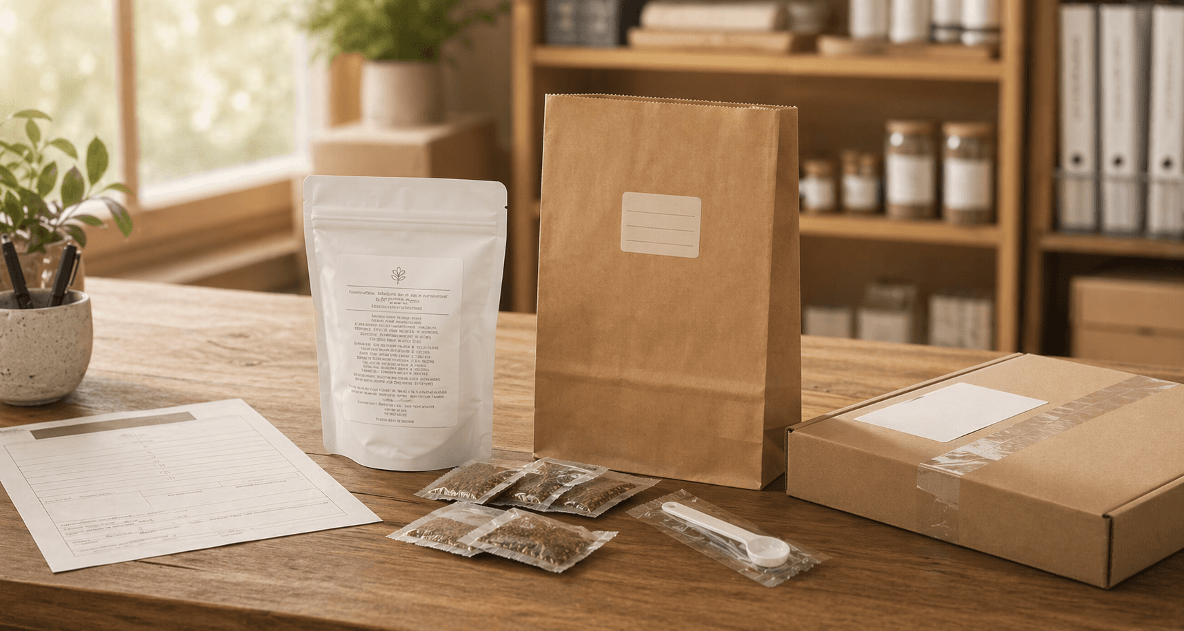 TCM prescription order moving from formula sheet to packed fulfillment parcel